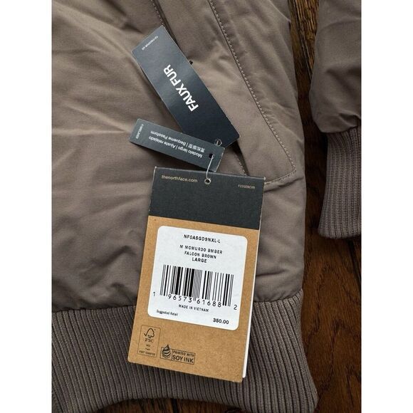 The North Face Men’s McMurdo Bomber Falcon Brown 600 Down Large NWT - Picture 5 of 10